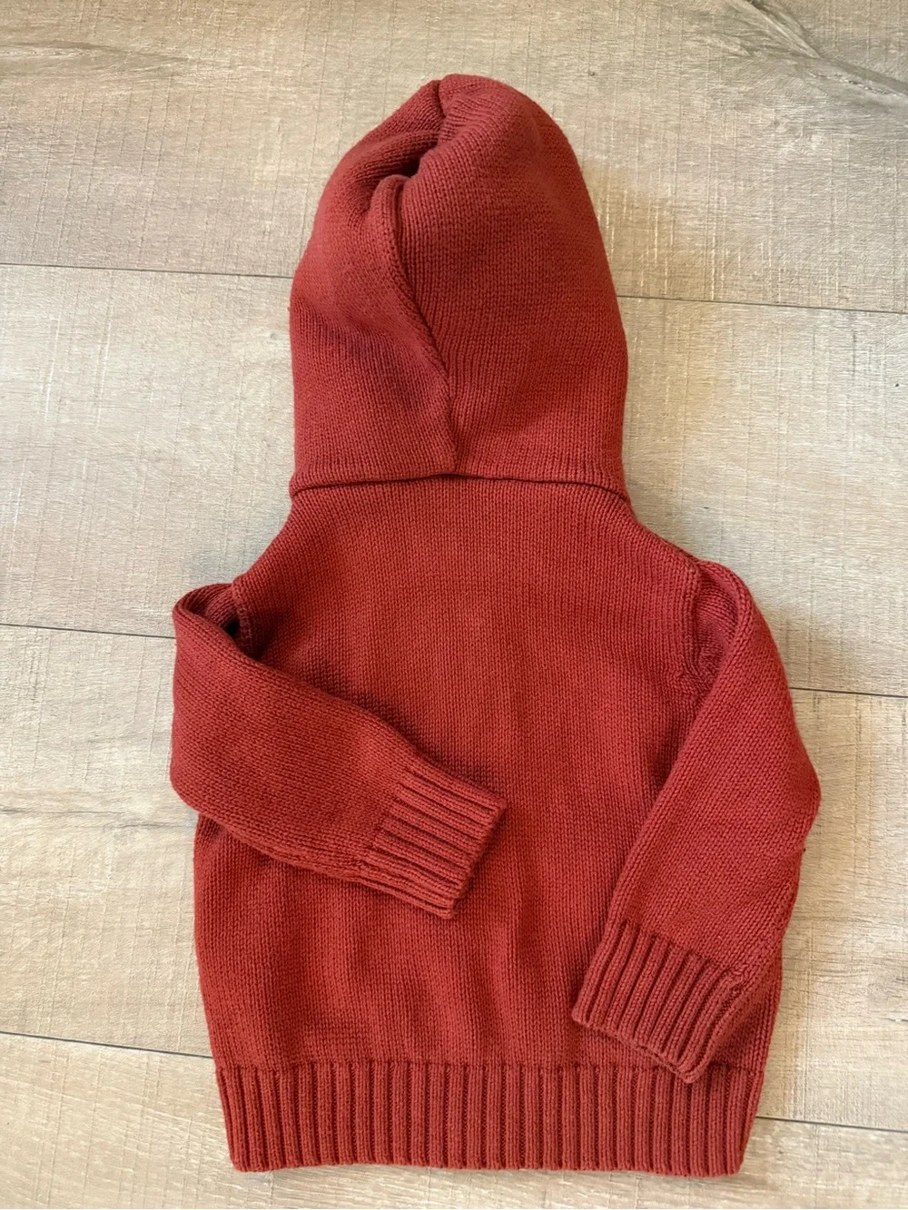 Gymboree 2000s 'Cowboy' Sherpa-Lined Hooded 100% cotton Knit sweater 3-6 months